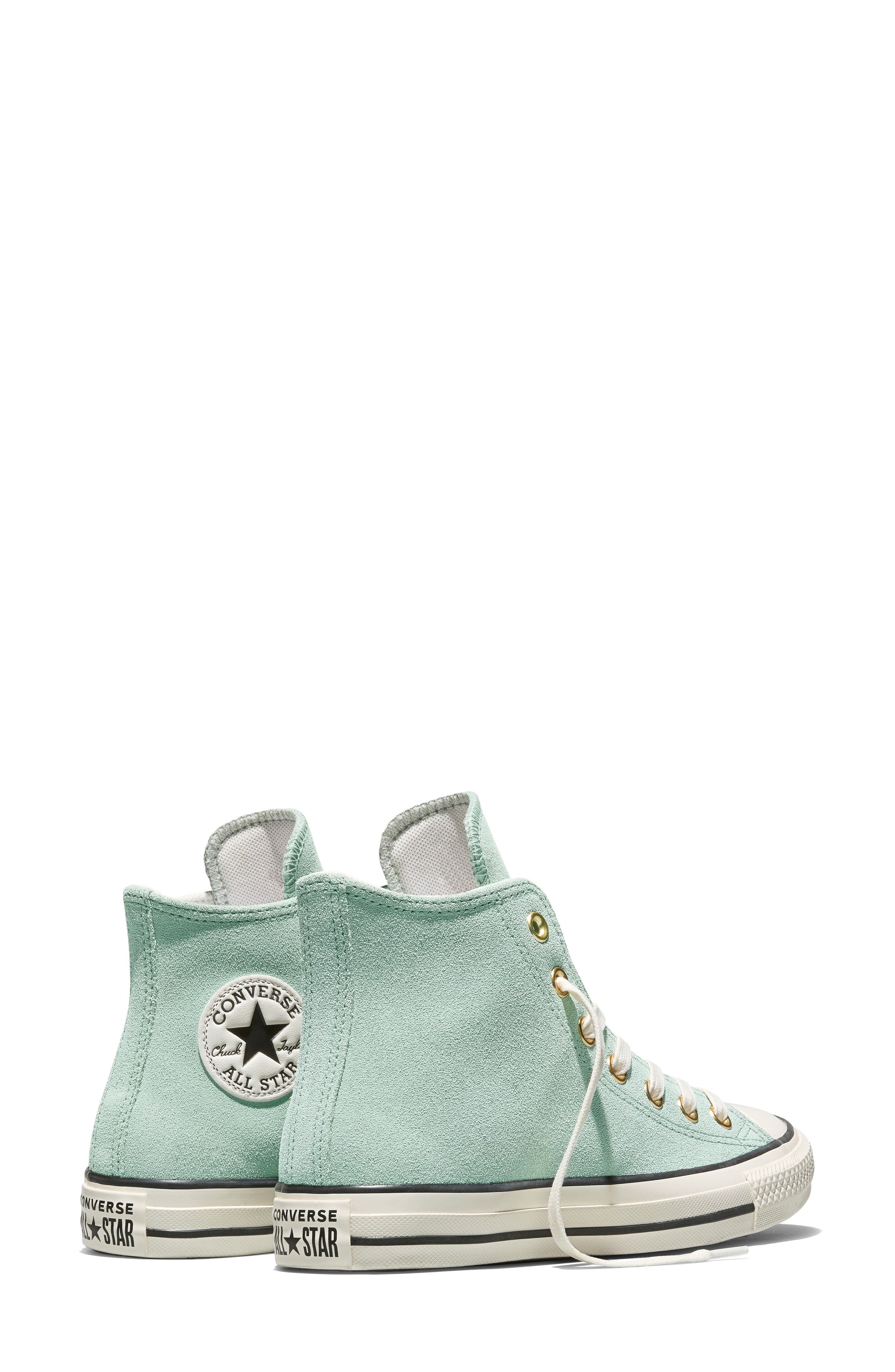 Converse Gender Inclusive Chuck Taylor All Star Suede High Top Sneaker, Alternate, color, Thyme Again/ Egret/ Black