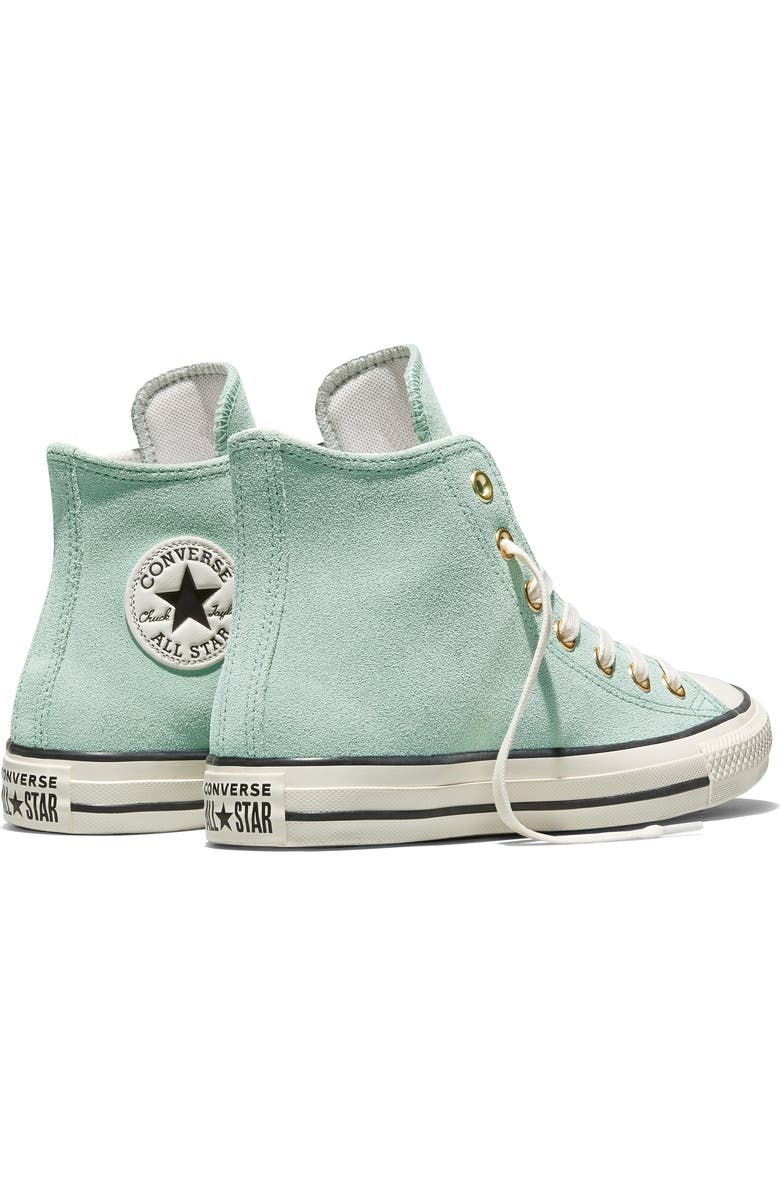 Converse Gender Inclusive Chuck Taylor All Star Suede High Top Sneaker, Alternate, color, Thyme Again/ Egret/ Black