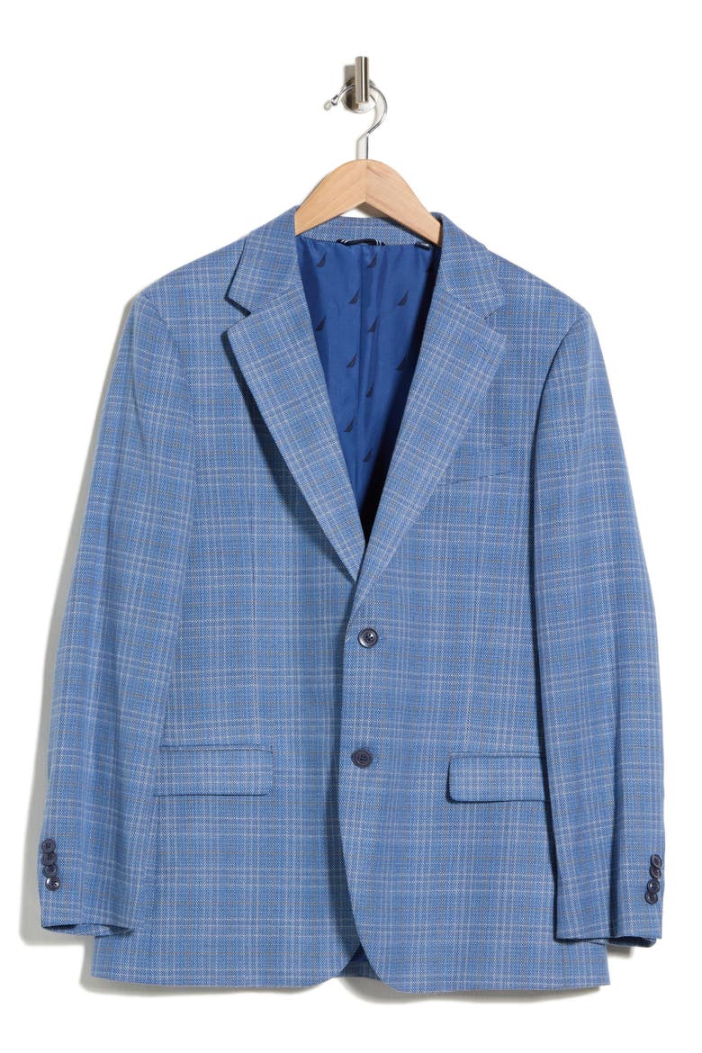 Plaid Stretch Sport Coat, Alternate, color, BLUE