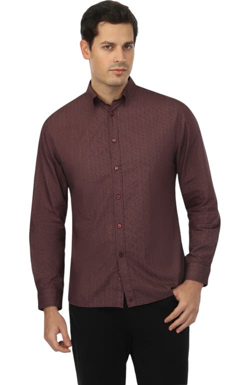Vustra Maple Grove Print Button-down Shirt In Maroon
