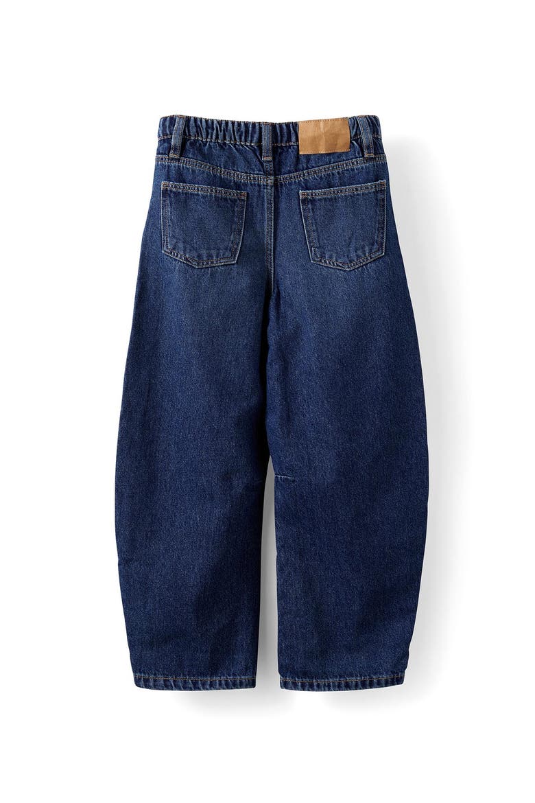 Kid's Unisex Barrel Leg Denim Jean, Alternate, color, Portsea Dark Blue Butterfly