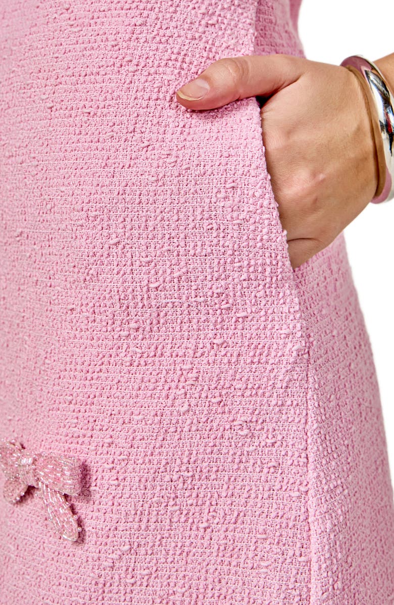 Endless Rose Bow Embellished Minidress, Alternate, color, Pink
