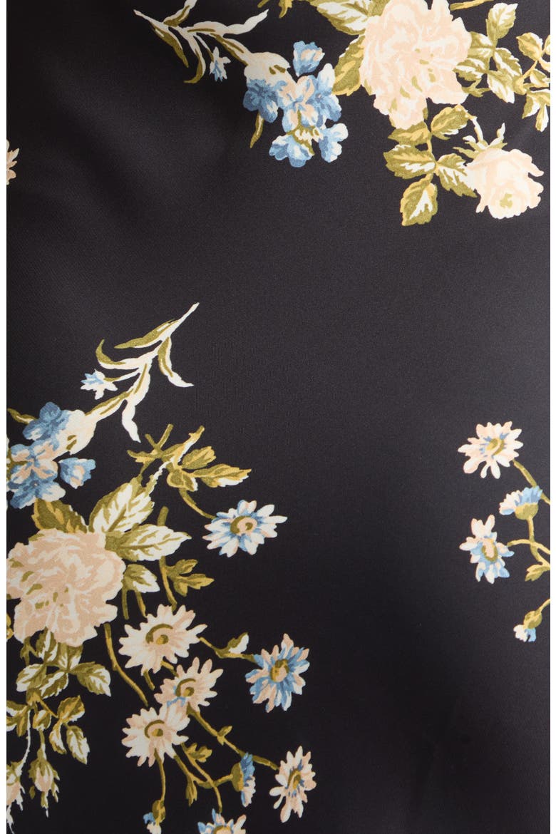 Kieren Silk Blend Midi Dress, Alternate, color, BLACK MULTI