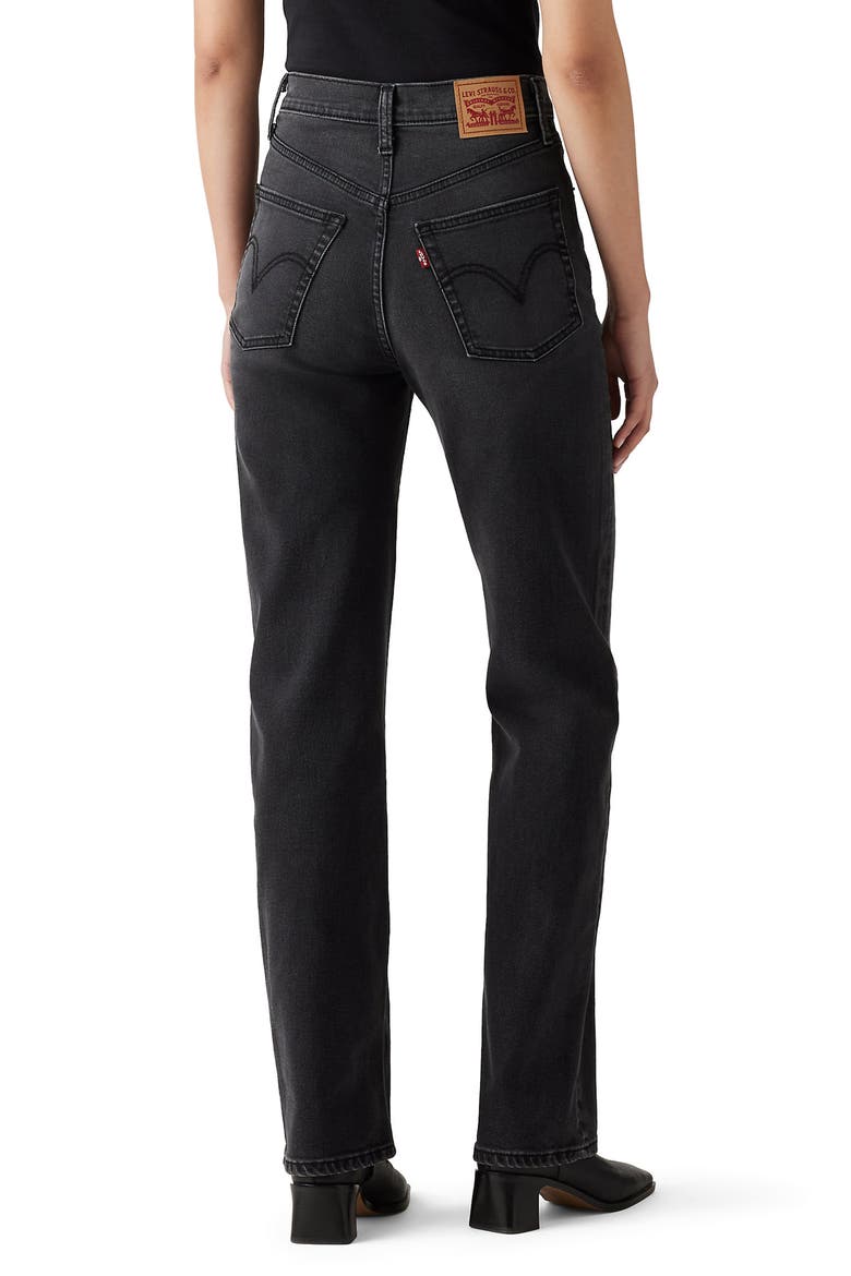 Ribcage High Waist Straight Leg Jeans, Alternate, color, SAY NO GO