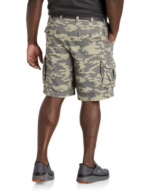 True Nation By Dxl Big & Tall Belted Cargo Shorts In Cadette Camo