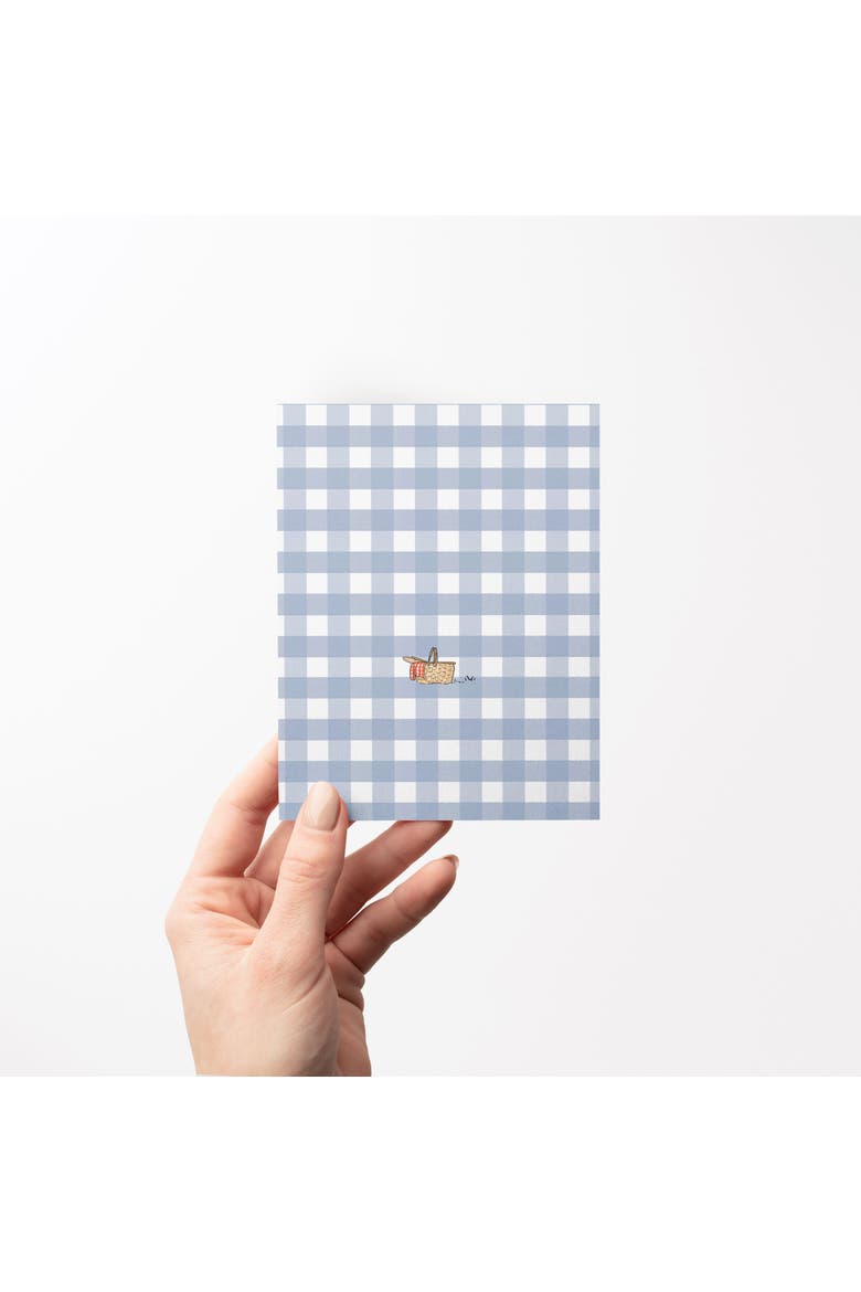 Blue Picnic Gingham Greeting Card Pack Set, Alternate, color, Multi-Pack