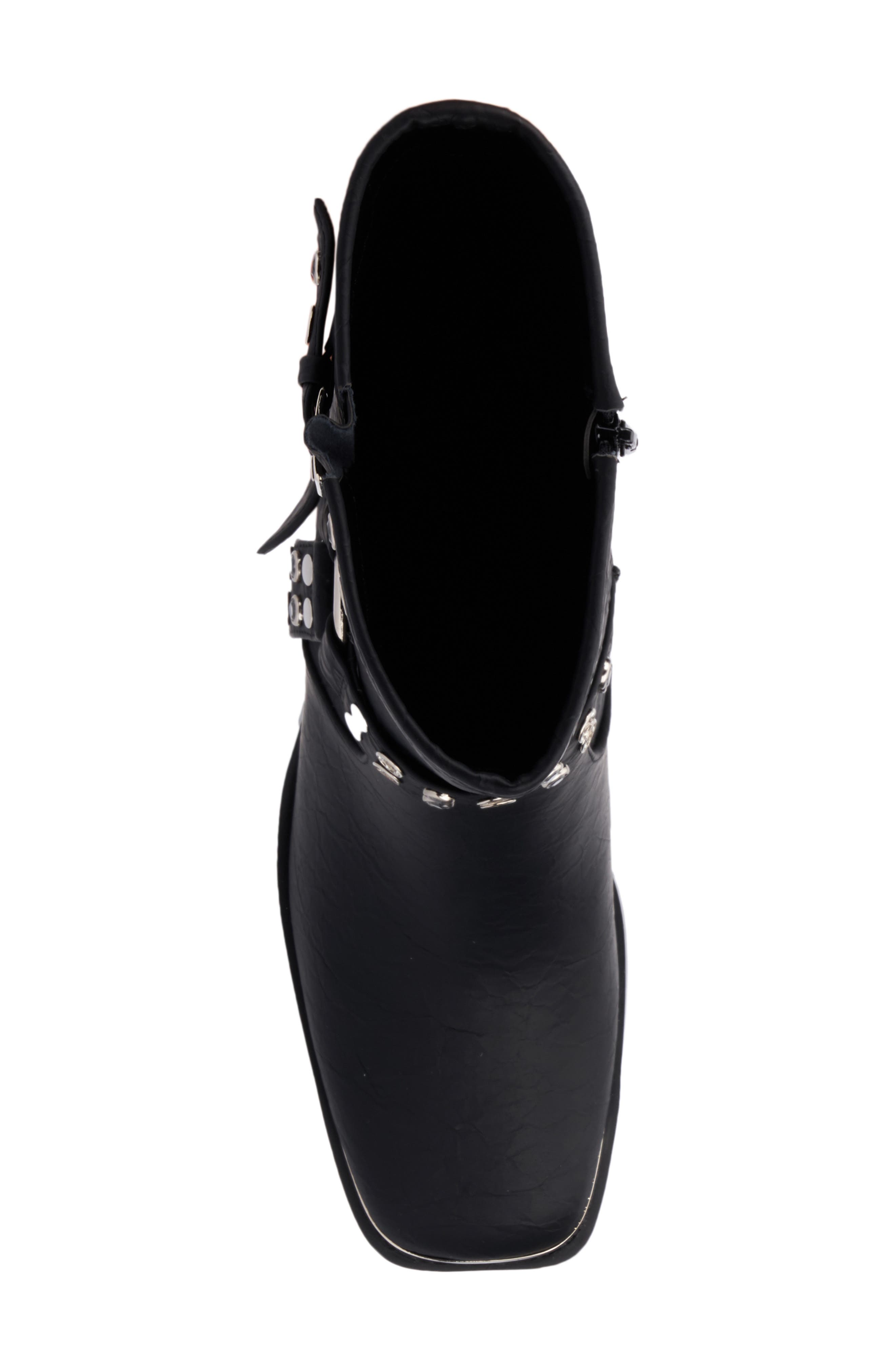 OLIVIA MILLER Tarot Card Studded Boot, Alternate, color, Black