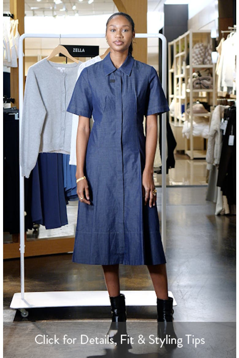 Fit & Flare Denim Shirtdress video