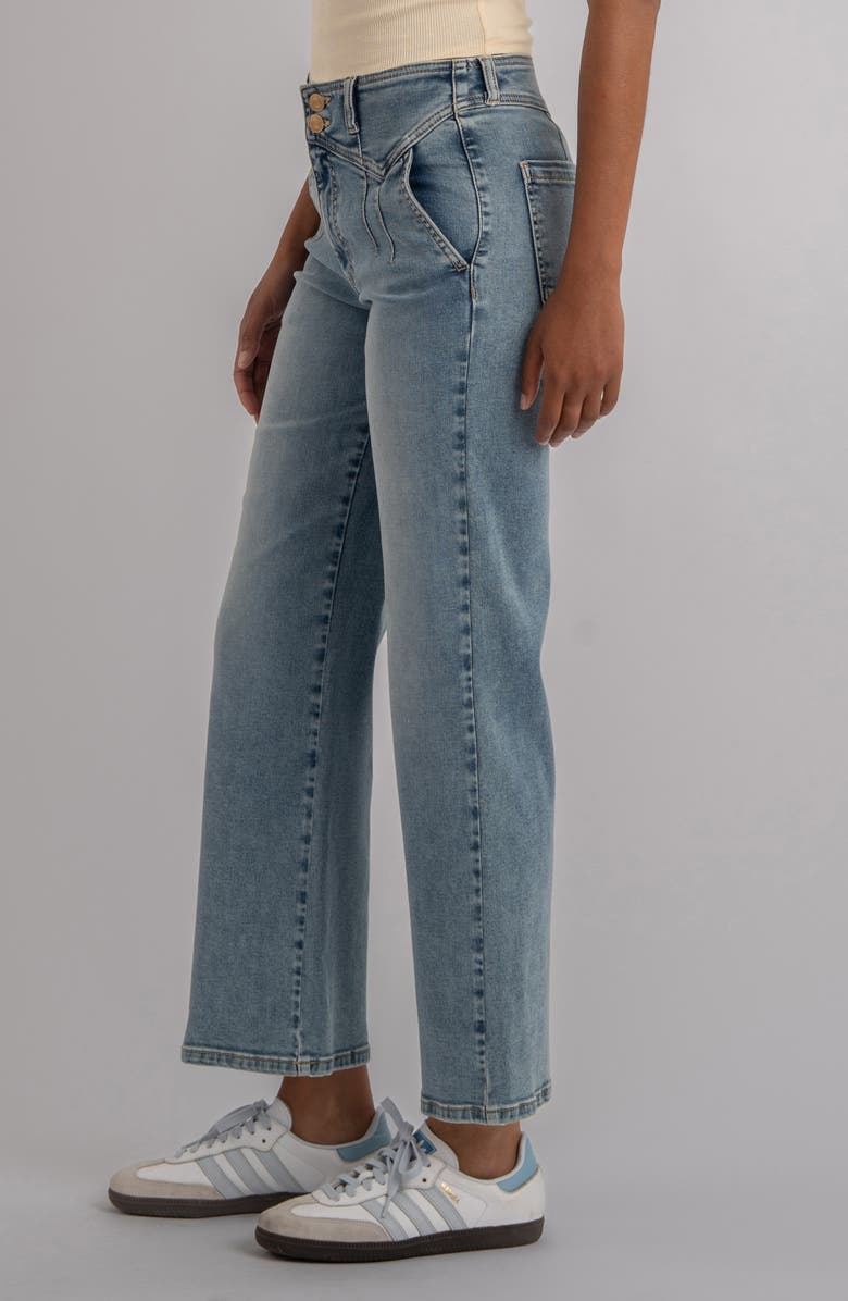 KUT from the Kloth Meg Pleated High Waist Wide Leg Pants, Alternate, color, Zenith