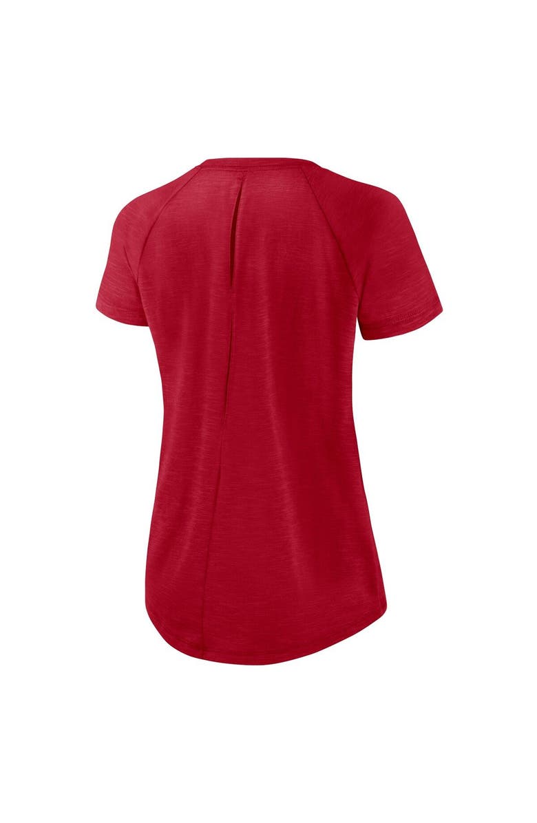 Nike Women's Nike White/Heather Scarlet Tampa Bay Buccaneers Back Slit Lightweight Fashion T-Shirt, Alternate, color,