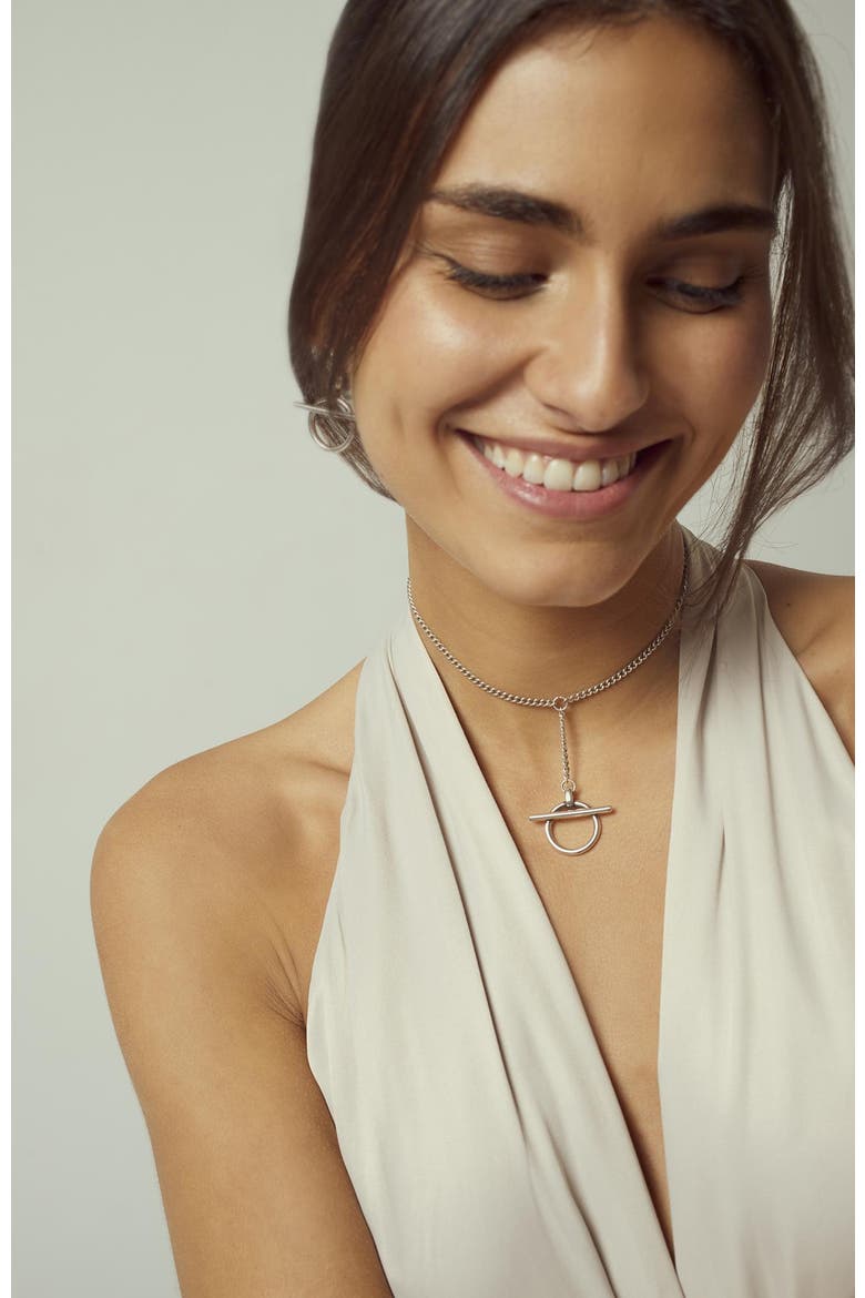 Origins Mini Necklace, Alternate, color, Silver