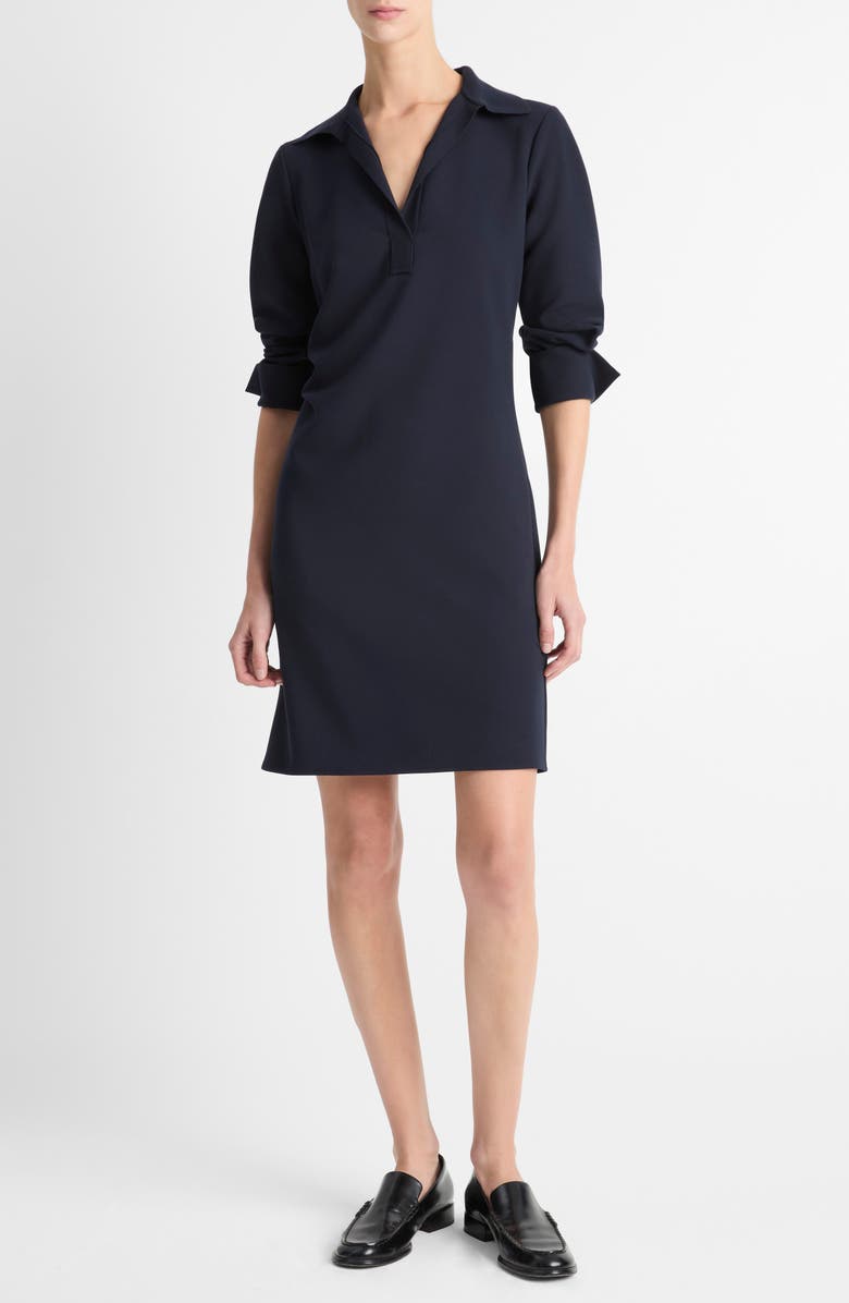 Vince Rugby Long Sleeve Dress, Main, color, Coastal
