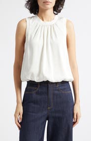 Cinq à Sept Sleeveless Satin Top