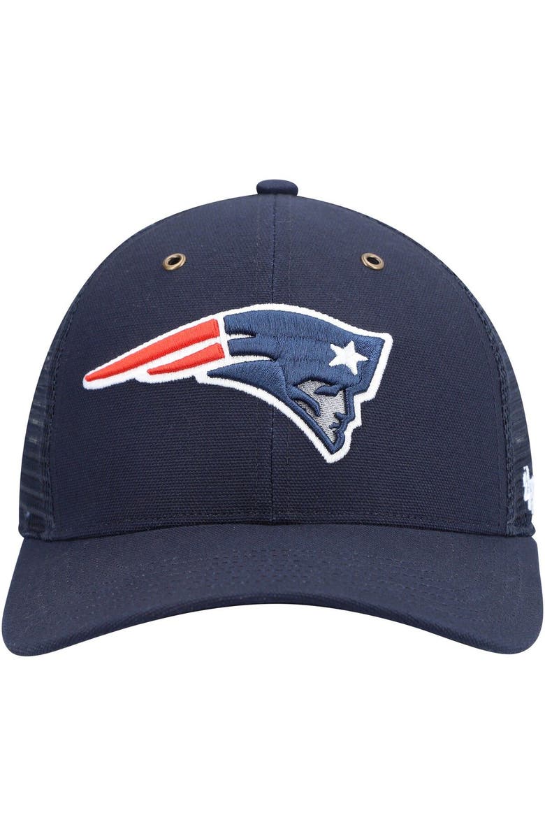 CARHARTT X 47 Men's Carhartt x '47 Navy New England Patriots MVP Trucker Snapback Hat, Alternate, color, 