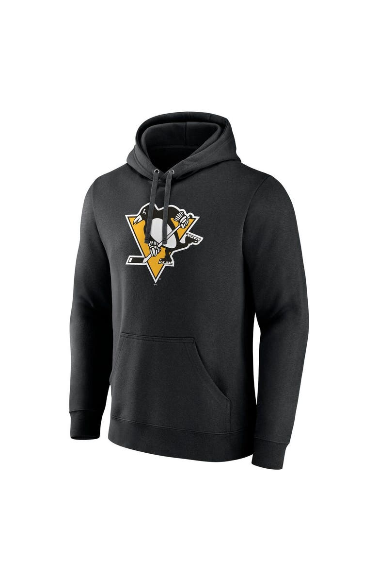 FANATICS Men's Fanatics Branded Black Pittsburgh Penguins Primary Logo Pullover Hoodie, Alternate, color,