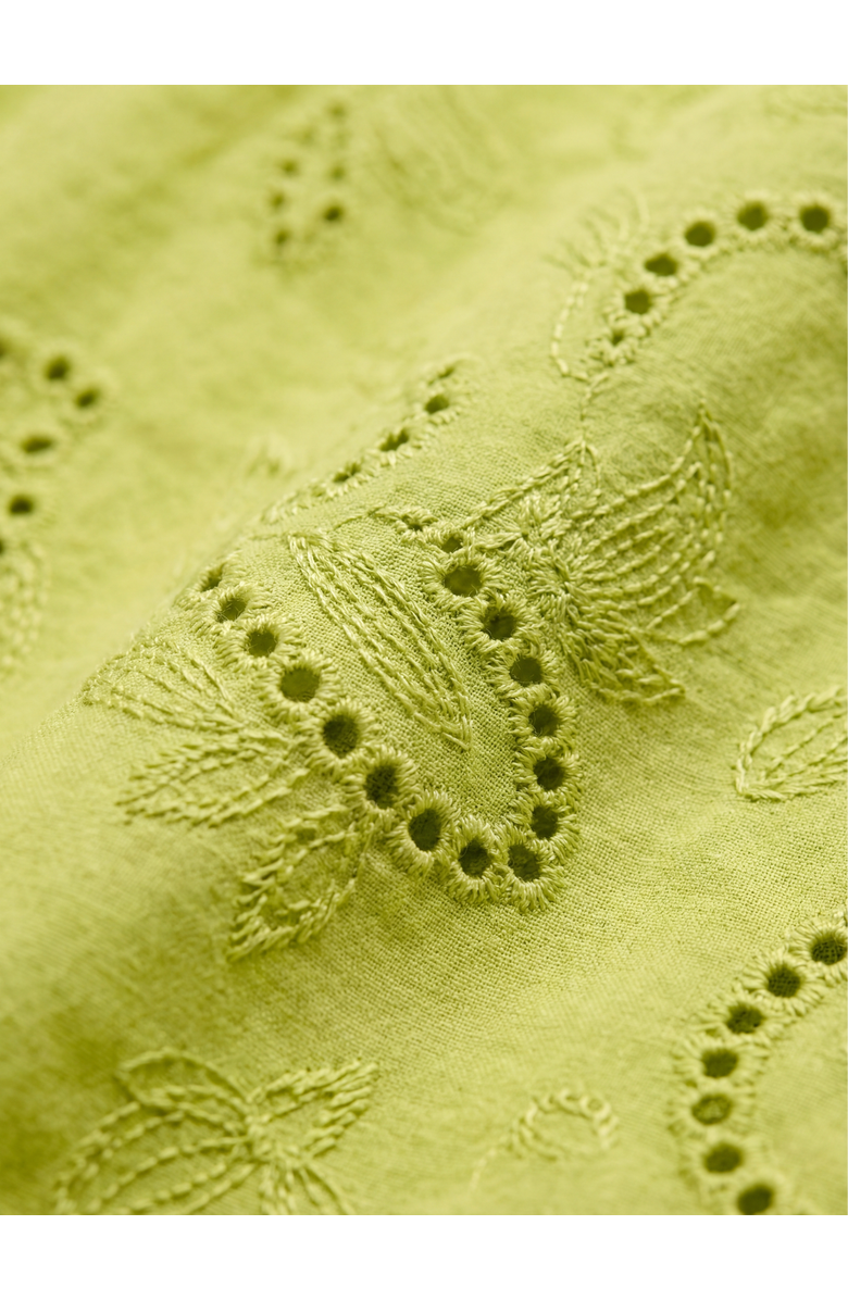 Cartolina Selwin Eyelet Mini Dress, Alternate, color, Chartruese