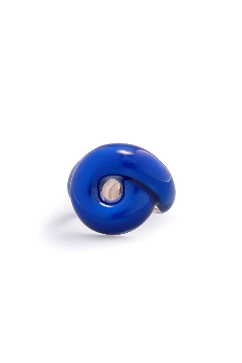 Blue Enamel Tarallo Ring, Alternate, color, Blue