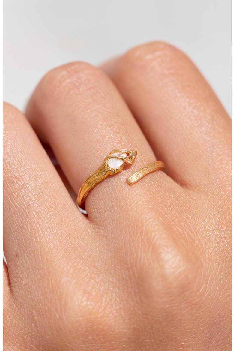 Gandalf Staff Cubic Zirconia Ring, Alternate, color, GOLD