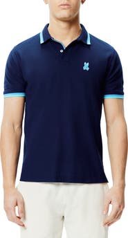 Psycho Bunny Holden Tipped Pima Cotton Piqué Polo