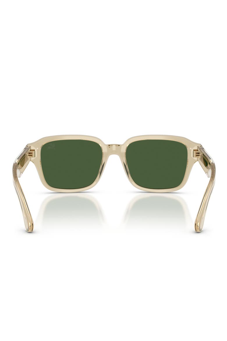 53mm Square Sunglasses, Alternate, color, BEIGE / DARK GREEN