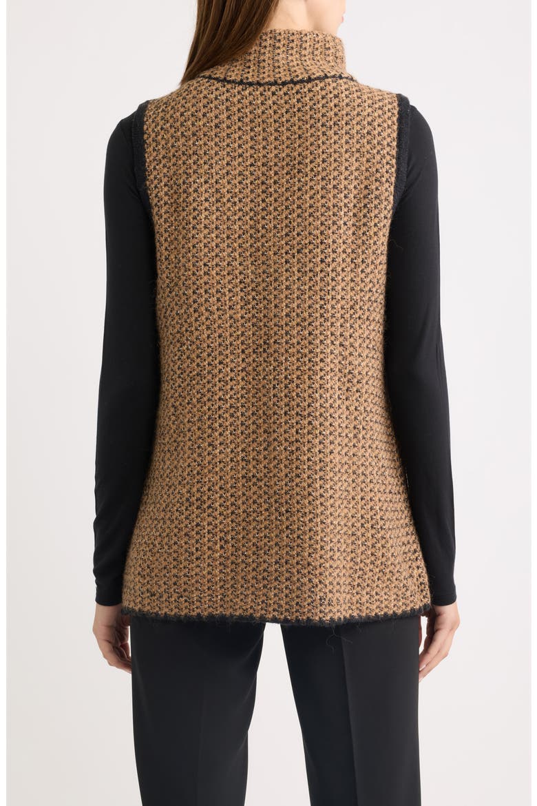 Metallic Bouclè Knit Vest, Alternate, color, VICUNA MULTI