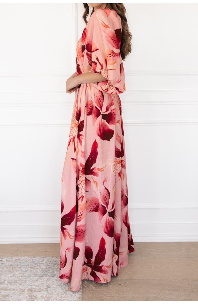 Label of Love Blush Lily One Shoulder Maxi Dress, Alternate, color, Pink