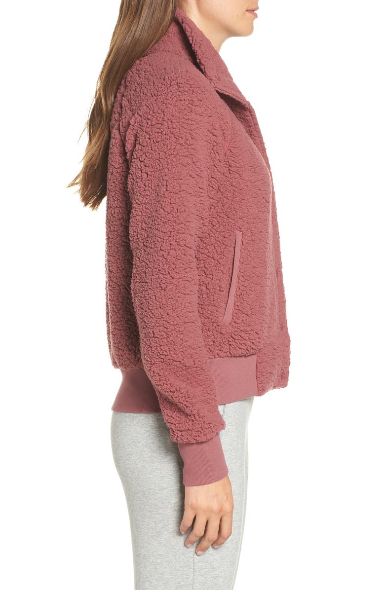 Zella Cozy Up Bomber Jacket, Alternate, color,