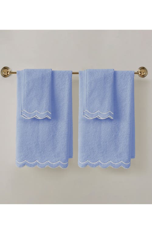 Peri Home Scallop 4-piece Towel Set In Blue