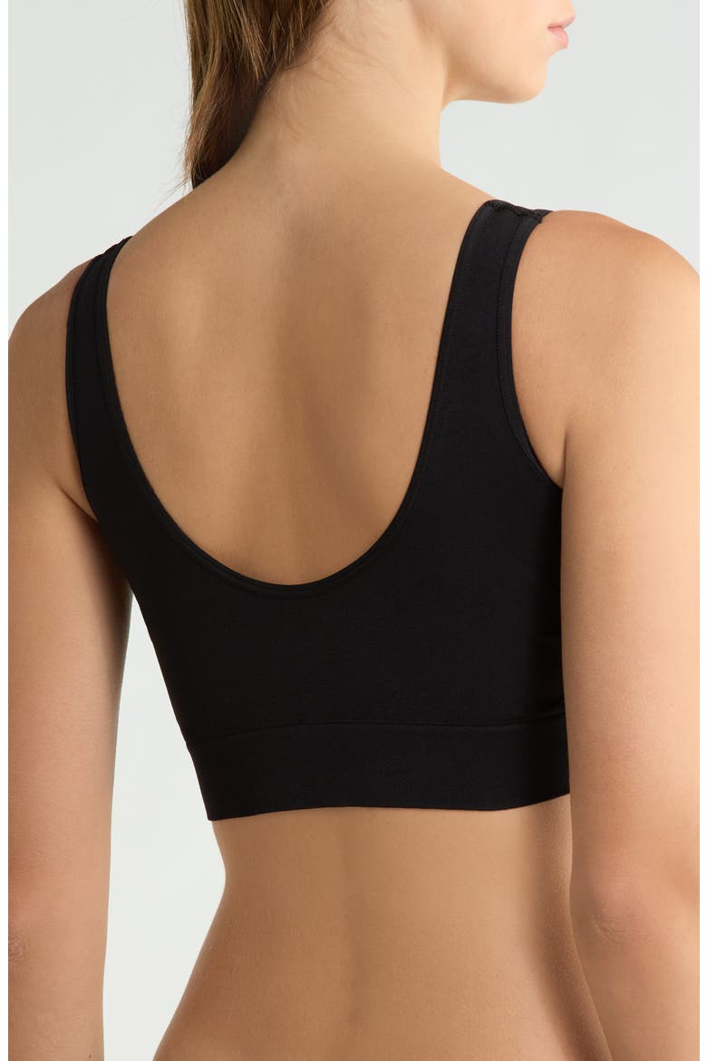 Seamless Tank Bralette, Alternate, color, BLACK