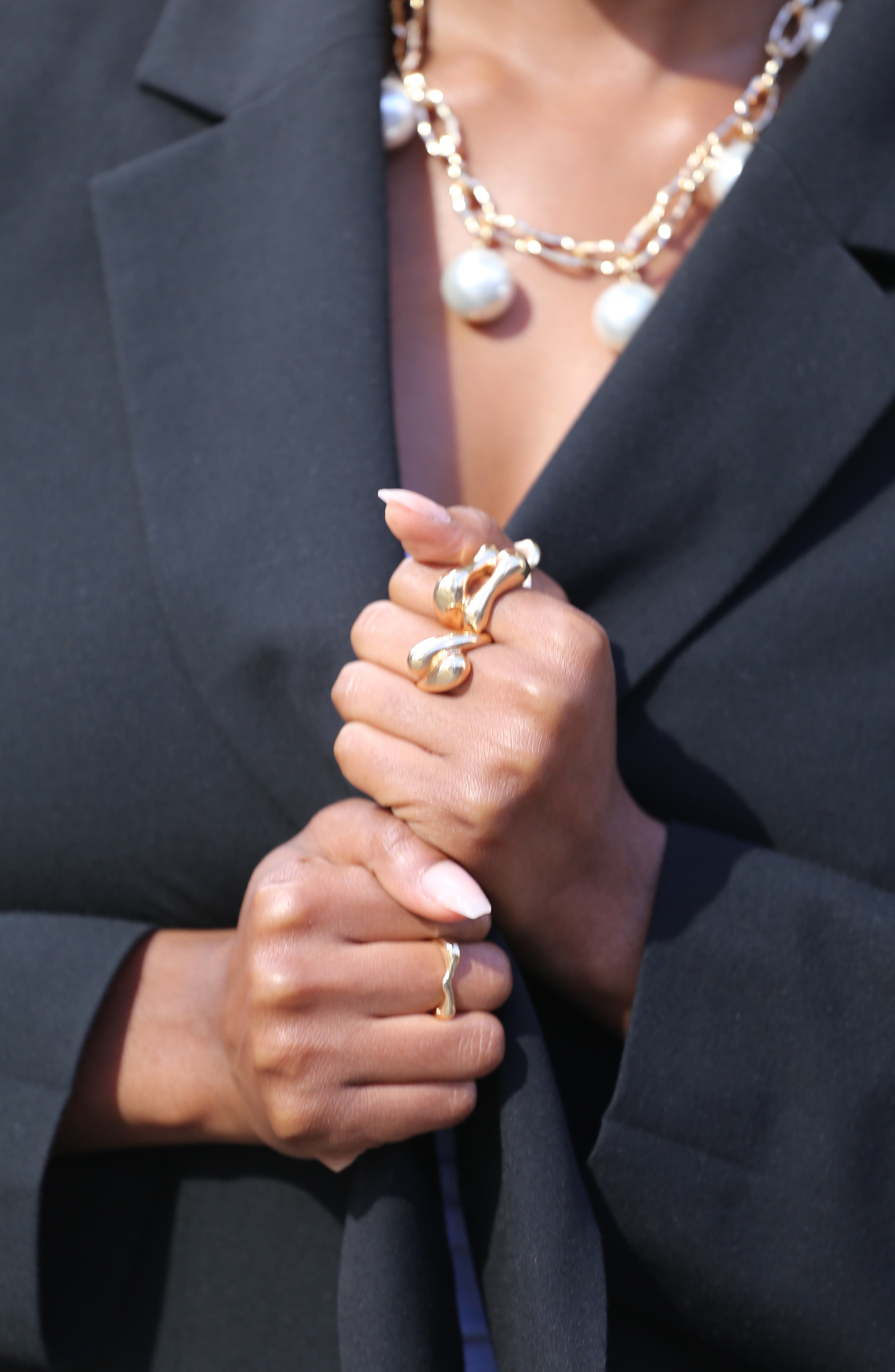 Open Edit Set of 4 Interlocking Rings (Women) | Nordstromrack
