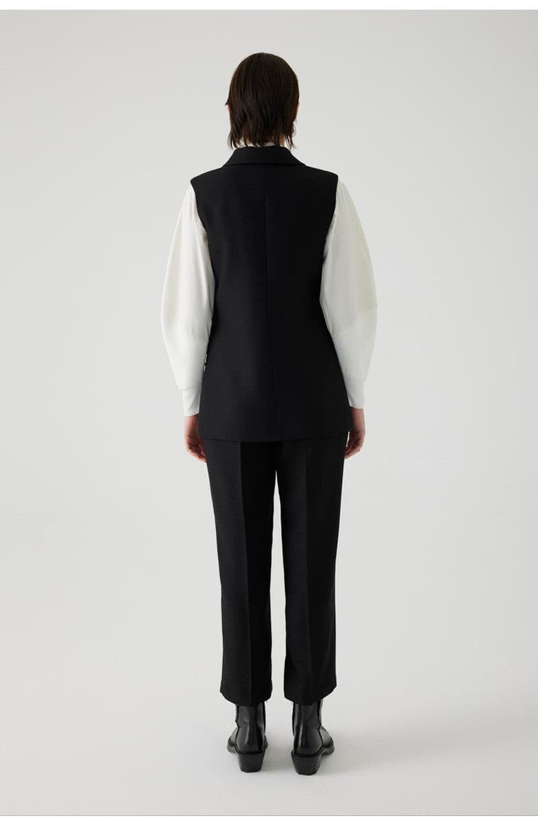 Exquise Aretha Embroidered Vest, Alternate, color, Black