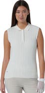 Daily Sports Madelene Cable Knit Womens Sleeveless Golf Polo