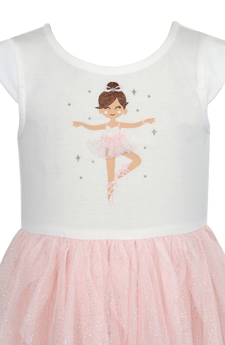 Zunie Kids' Cap Sleeve Tutu Dress, Alternate, color, Ivory/ Blush