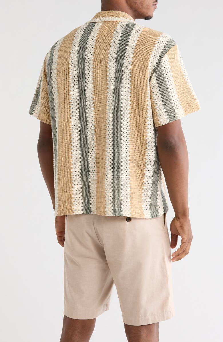 DENIM AND FLOWER Off White Button Front Shirt, Alternate, color, Off White