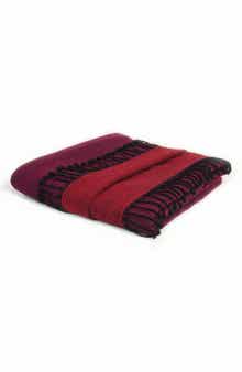 MELANGE HOME Merino Wool Reversible Throw Blanket
