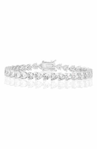 Heart Cubic Zirconia Tennis Bracelet