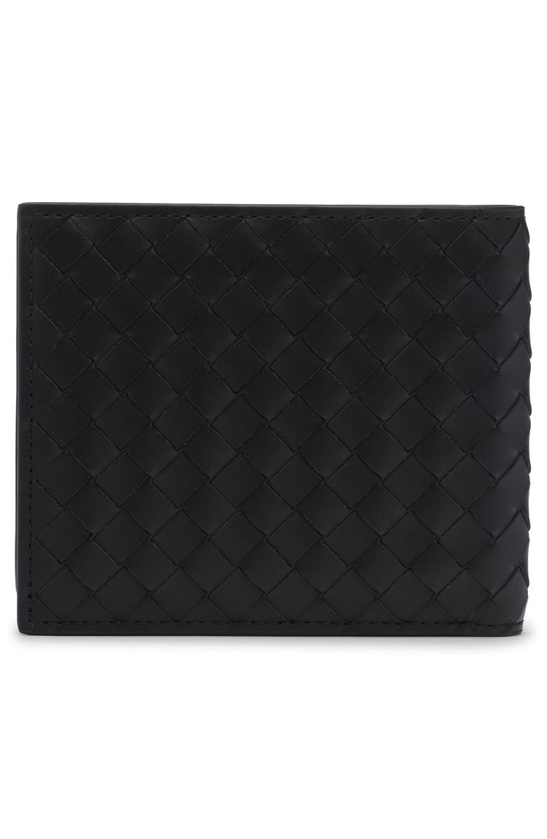 Bottega Veneta Intrecciato Piccolo Leather Bifold Wallet, Alternate, color, 1263 Black/ Thunder-Silver