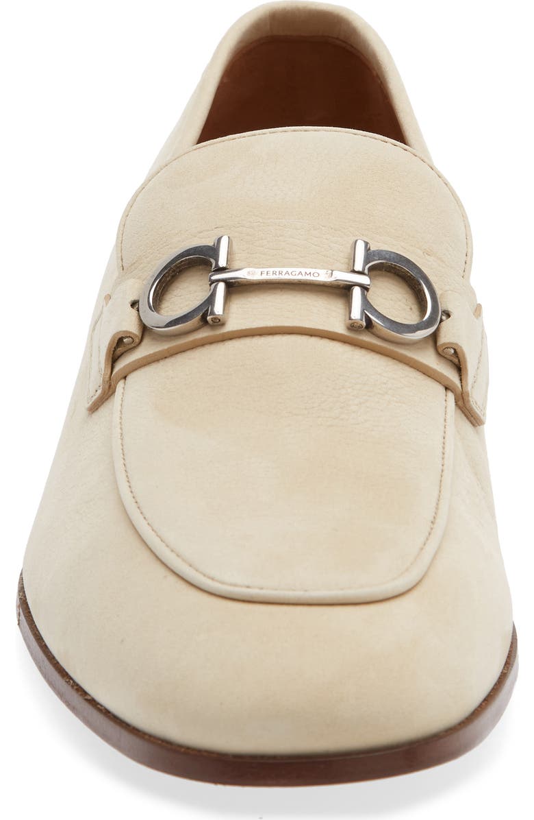 FERRAGAMO Balty Double Gancio Bit Loafer, Alternate, color, Ecru New Biscotto