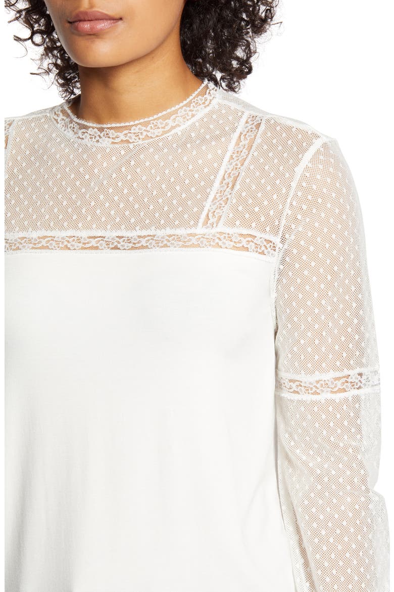 Lace Yoke Top, Alternate, color, IVORY CLOUD