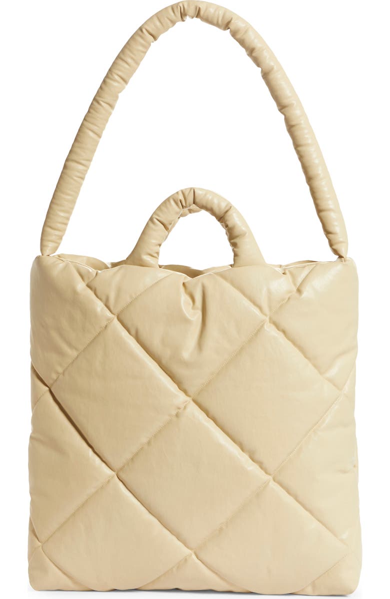 KASSL Medium Quilted Oiled Canvas Pillow Bag, Alternate, color,