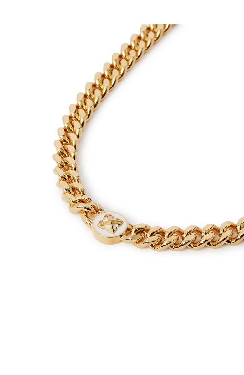 OFF WHITE Women
s Round Arrow Necklace, Alternate, color, Silver