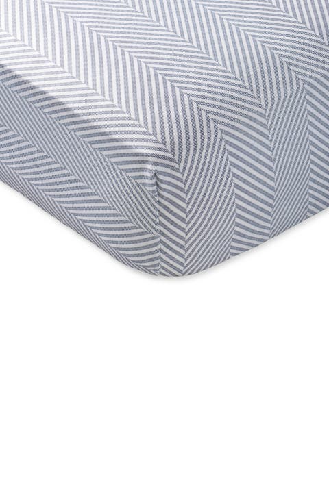 Stripe Cotton Crib Sheet