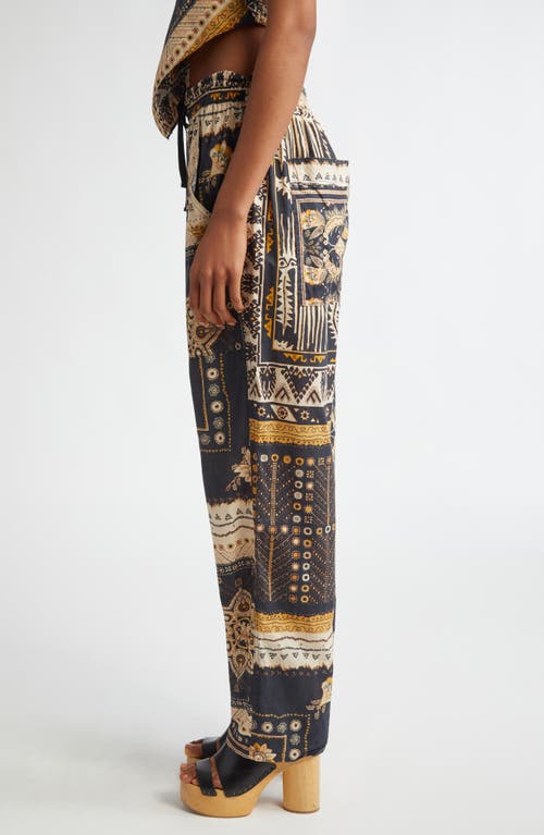 Isabel Marant Étoile Fedora Mixed Print Cotton Pants In Multi