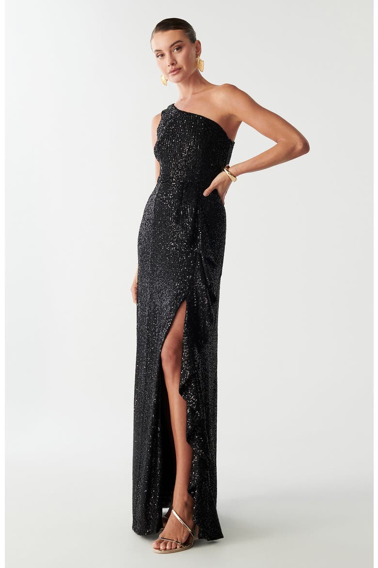 Catia Dress, Alternate, color, Black Sequin