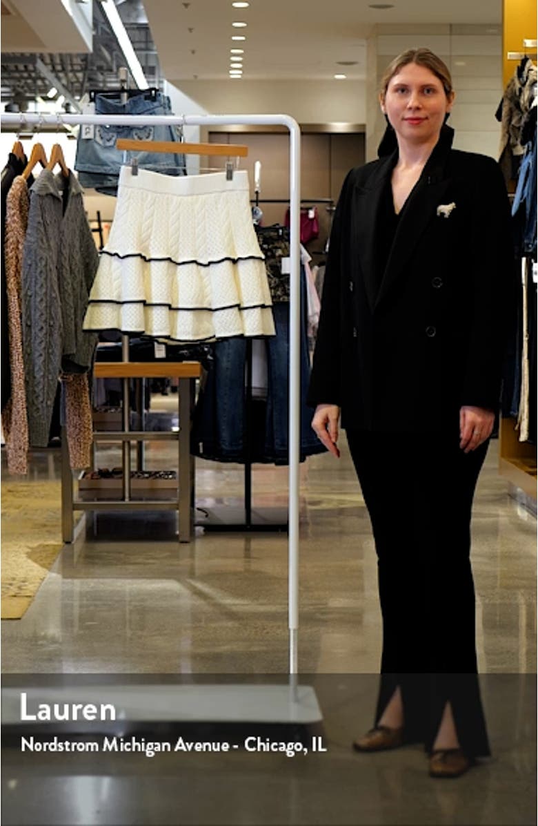 Tanya Mix Stitch Tiered Sweater Skirt, sales video thumbnail