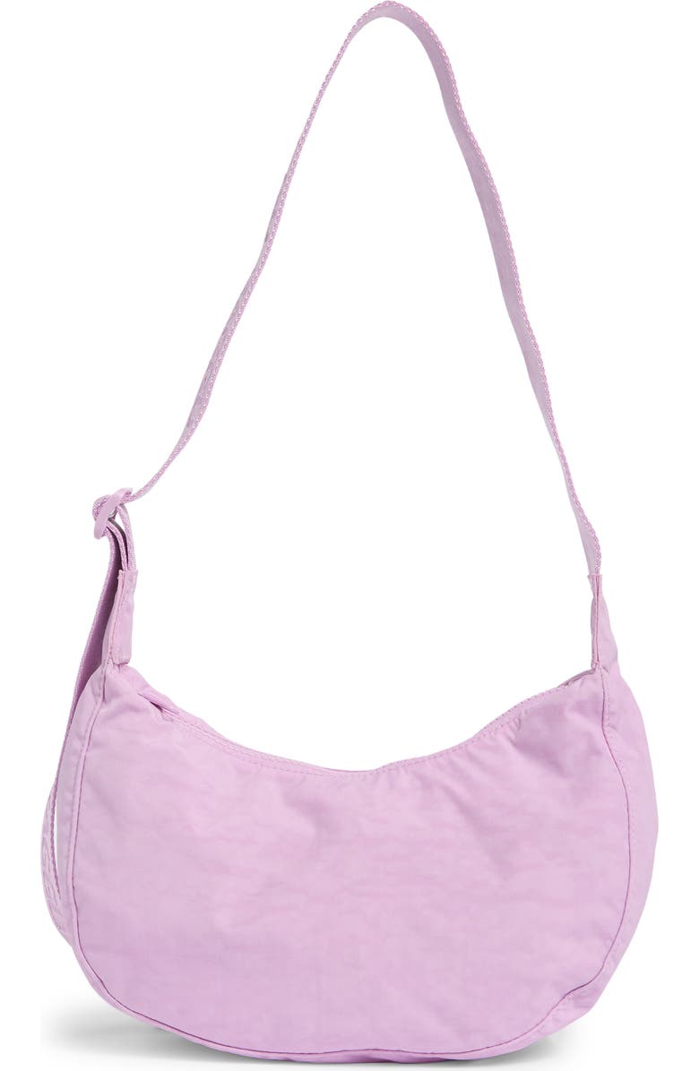 Baggu Small Recycled Nylon Crescent Bag, Main, color, Peony
