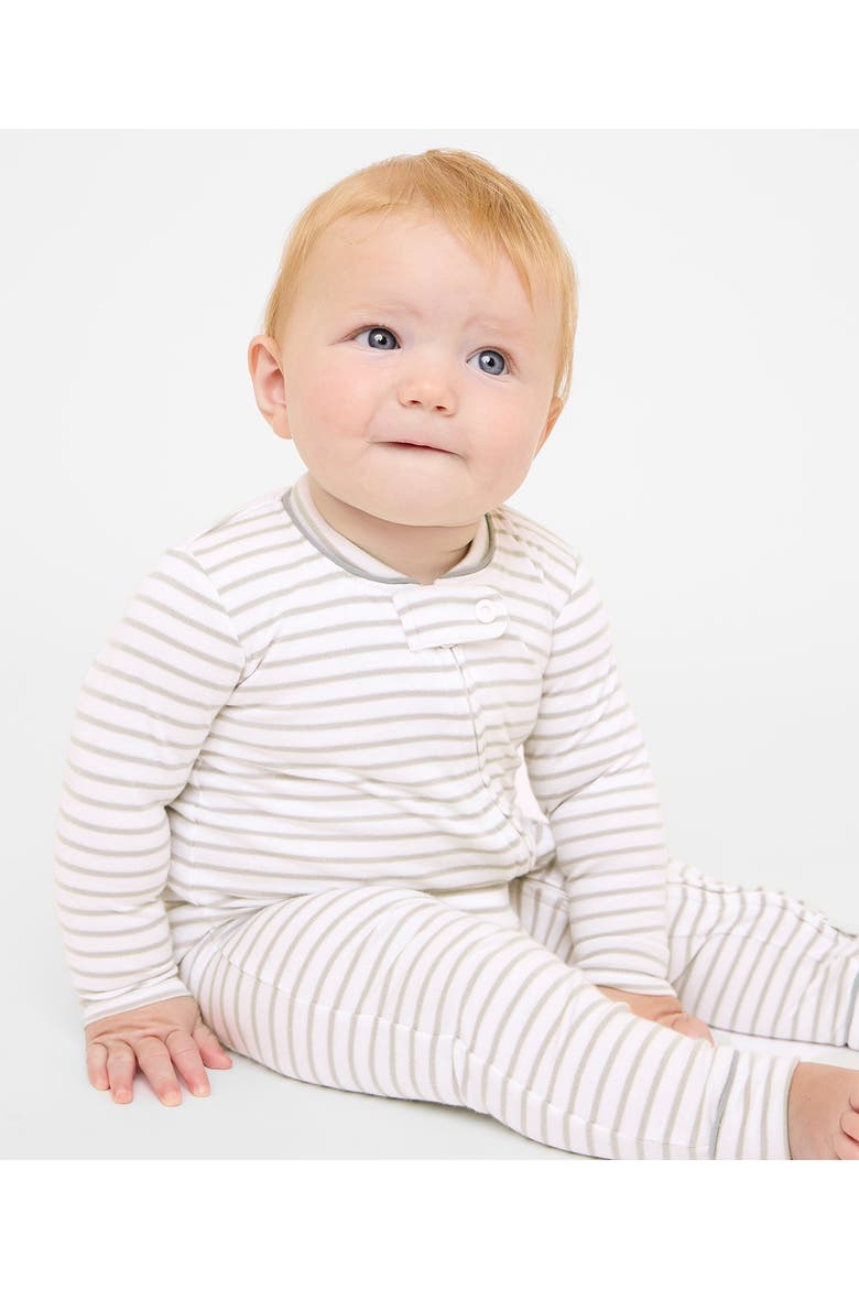 Ziggy Zip Romper, Alternate, color, cloud stripe
