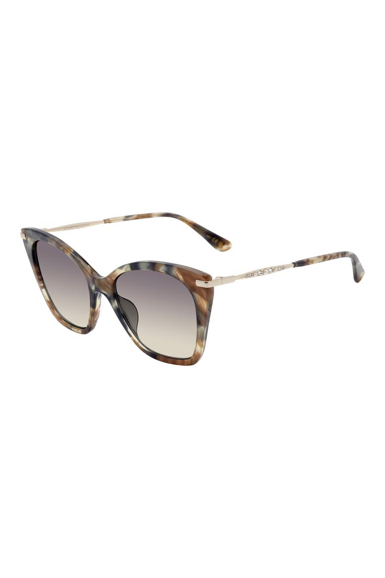 56mm Gradient Cat Eye Sunglasses, Alternate, color, BEIGE GREY HAVANA