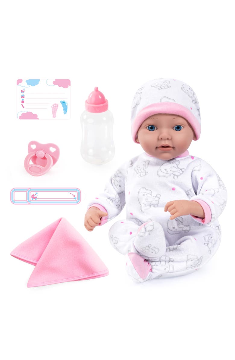 Bayer Design Reborn 15 Inch Baby Doll Set White Pink Elephant, Main, color, Multicolored