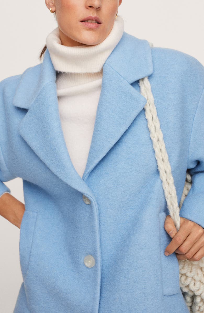 MANGO Oversize Wool Blend Coat, Alternate, color, 